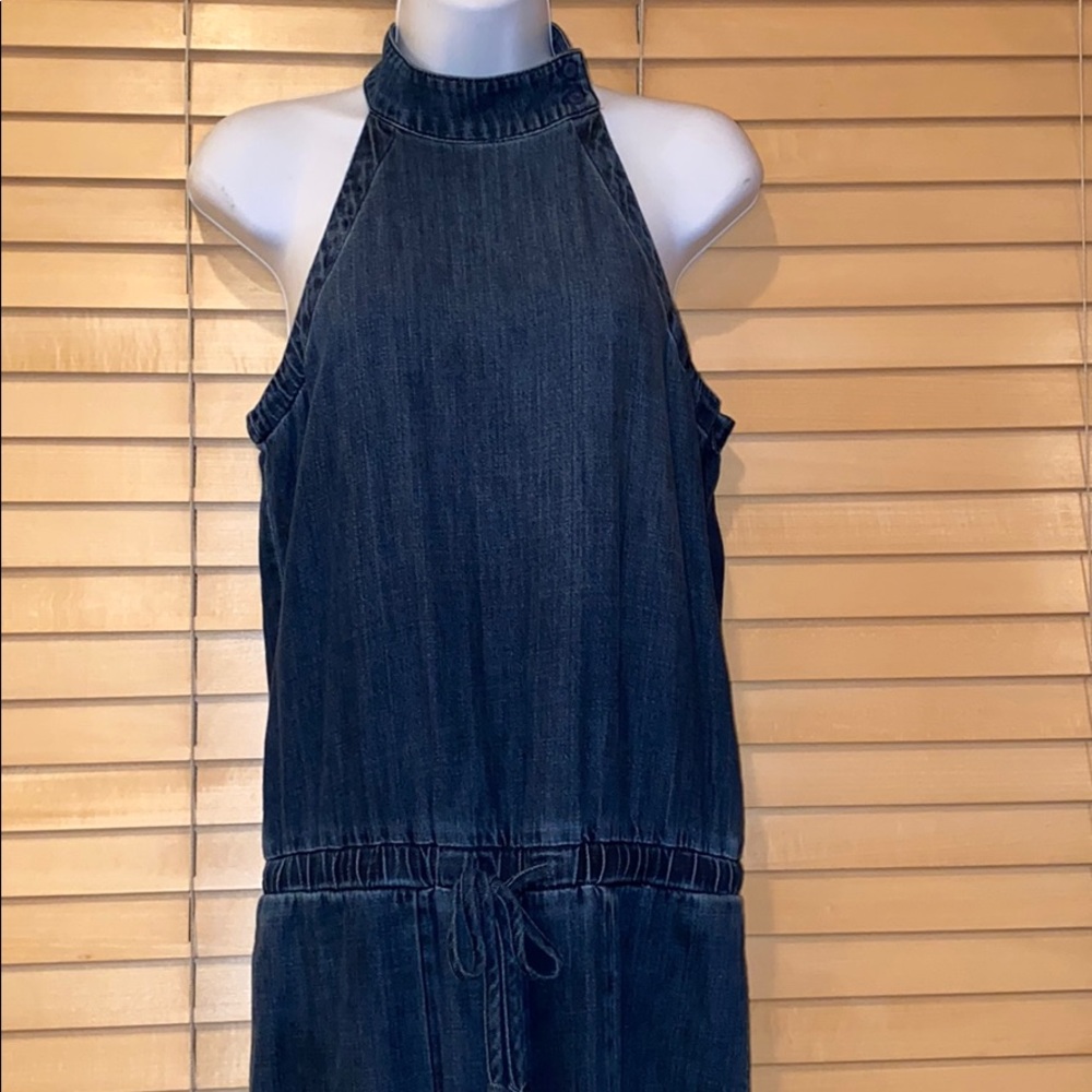 Cloth & Stone for Anthro Denim Ankle Jumpsuit - Picture 3 of 9